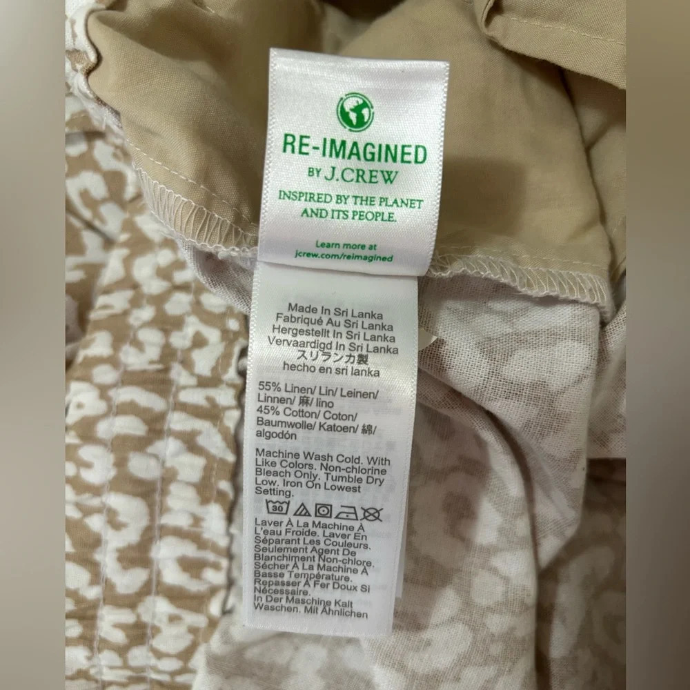 J. Crew Leopard Print Linen Blend Drawstring Pant… - image 11